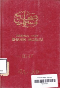 TERJEMAH HADIS SHAHIH MUSLIM III- IV