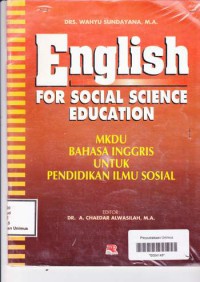 ENGLISH FOR SOCIAL SCIENCE EDUCATION