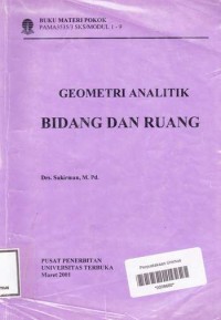 GEOMETRI ANALITIK BIDANG DAN RUANG MODUL 1-9