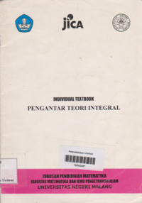 Image of INDIVIDUAL TEXTBOOK PENGANTAR TEORI INTEGRAL