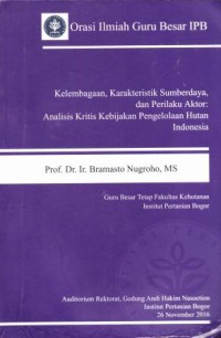 KELEMBAGAAN KARAKTERISTIK SUMBER DAYA DAN PERILAKU AKTOR