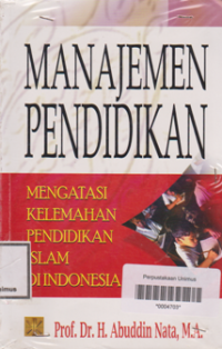 MANAJEMEN PENDIDIKAN (Edisi Pertama)