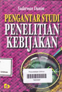 Image of PENGANTAR STUDI PENELITIAN KEBIJAKAN