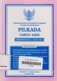 Image of PILKADA TAHUN 2005 PERMENDAGRI NO. 9 TAHUN 2005
