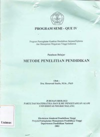 PROGRAM SEMI-QUE 1V METODE PENELITIAN PENDIDIKAN