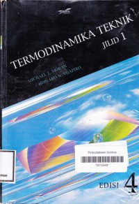 TERMODINAMIKA TEKNIK  JILID 1  Edisi 4