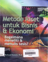 METODE RISET UNTUK BISNIS DAN EKONOMI