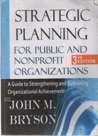 Image of STRATEGIC PLANNING FOR PUBLIC AND NONPROFIT ORGANIZATIONS