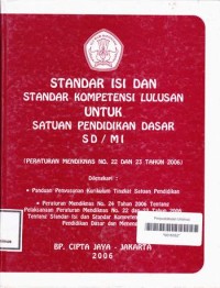 STANDAR ISI DAN STANDAR KOMPETENSI LULUSAN UNTUK SATUAN PENDIDIKAN DASAR SD/MIN